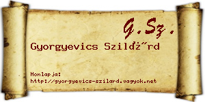 Gyorgyevics Szilárd névjegykártya
