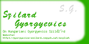 szilard gyorgyevics business card